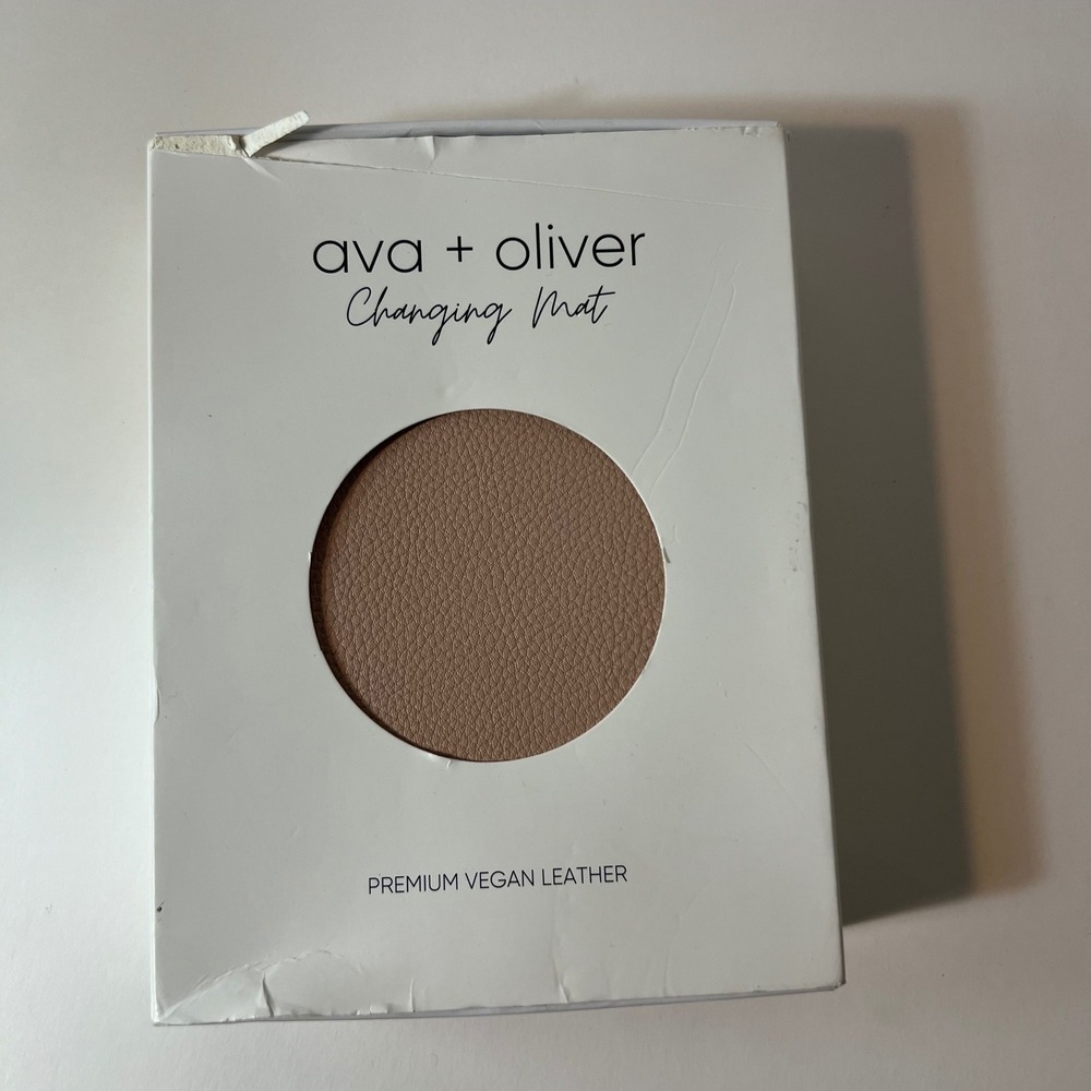 Ava & Oliver Vegan Leather Changing Mat NIP Pink Sand 16 x 30"
